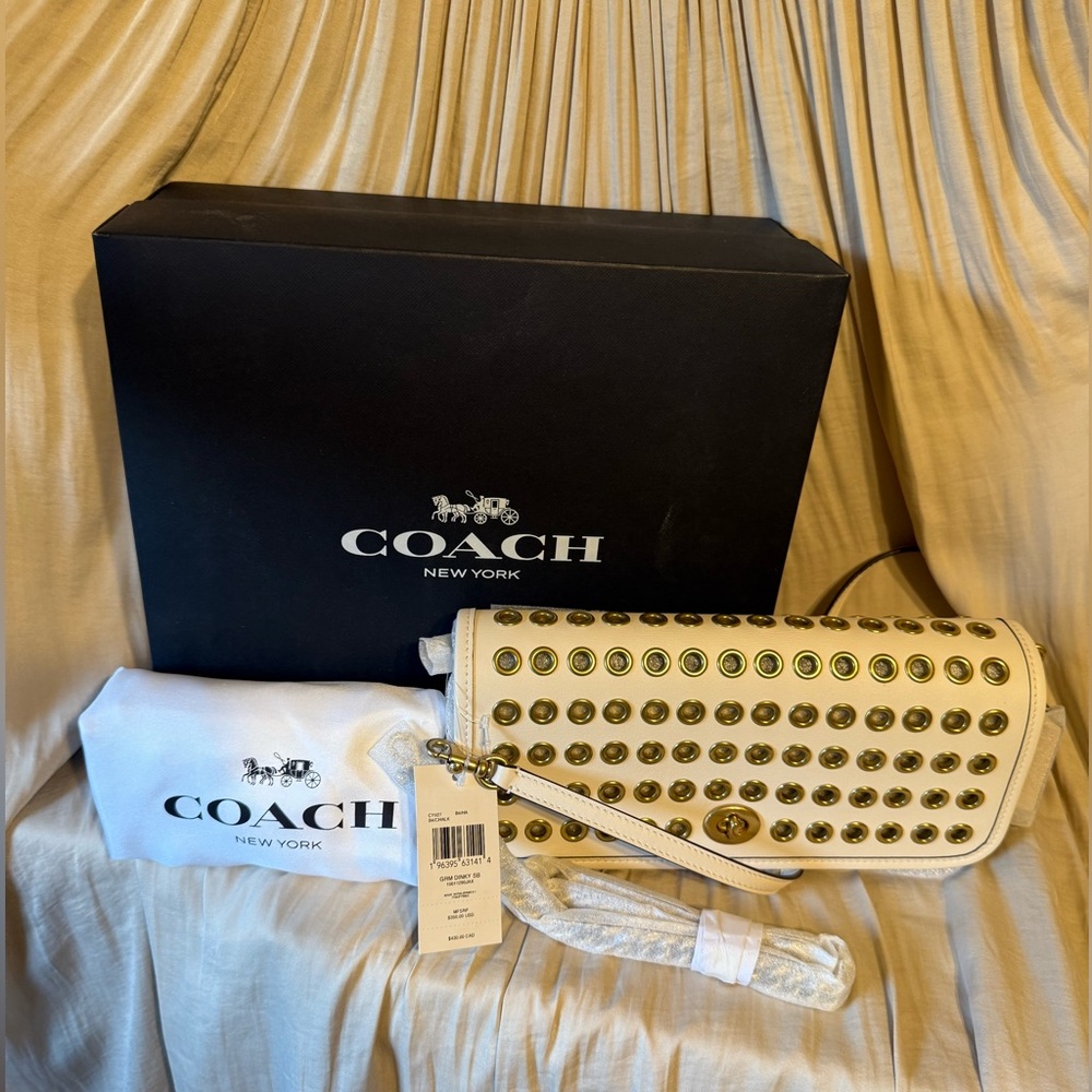 NWT COACH The Coach Originals Dinky 1974 Gold Chain Strap Shoulder Bag